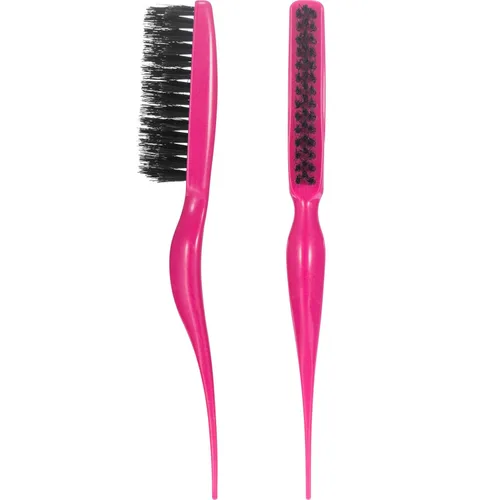 Frienda 2 piezas de cepillo de pelo de broma de cerdas de jabalí para mujer, cerdas de nailon para salón de belleza, estilo de belleza, herramienta