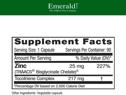 Miniatura 2 de Emerald Labs Zinc 25mg - Apoyo inmunológico, salud digestiva, apoyo oxidativo para el estrés - Fabricado con bisglicinato de zinc - Vegano y sin