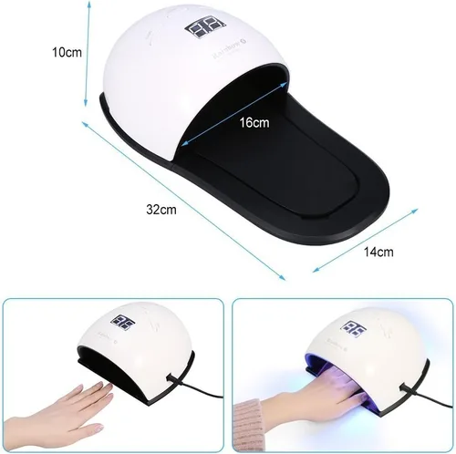 Miniatura 9 de FILFEEL Lámpara LED de secado de uñas de 48 W, herramientas de arte de uñas para curado de esmalte de uñas con sensor inteligente herramienta