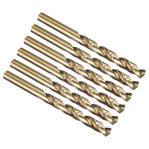 Miniatura 234 de PATIKIL Broca Jobber de 0.039 in, vástago recto M35 cobalto 5% acero de alta velocidad 135° acabado dorado para metal duro de acero inoxidable - 2