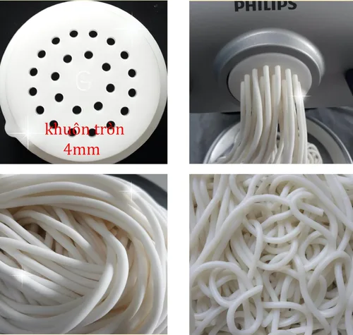 Miniatura 2 de Espaguetis, disco con forma de pasta Udon para máquina automática de pasta y fideos Philips, disco compatible con máquina de pasta Philips accesorio