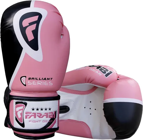 Miniatura 3 de Farabi Guantes de boxeo Pro Fighter Sparring Gym Bag Punching Focus Pad Mitts