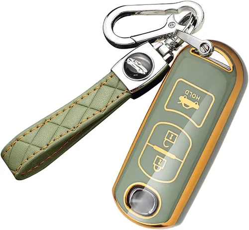 Miniatura 6 de ontto Funda de TPU suave para llave de protección completa compatible con Mazda 6 2 5 3 8, Beige