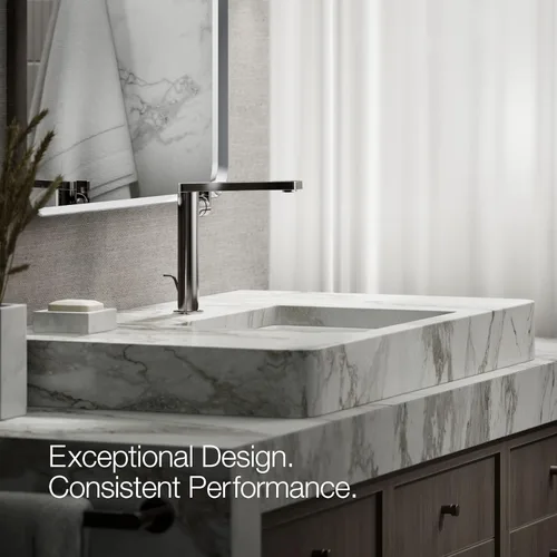 Miniatura 4 de Kohler 73168-4-TT Composed - Grifo alto para lavabo de baño con manija de palanca, 1.2 gpm, titanio vibrante