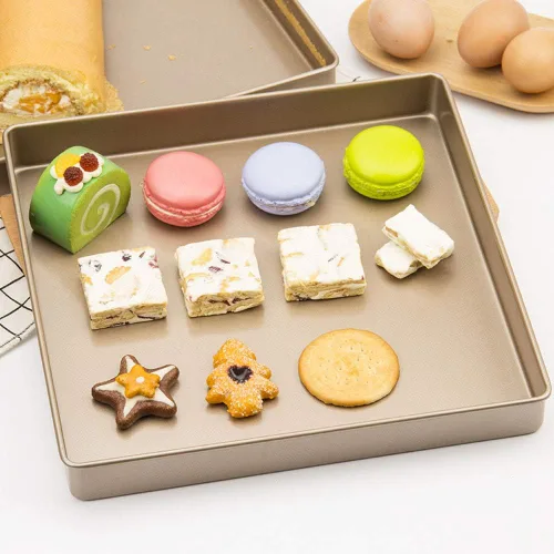 Miniatura 3 de Bandeja para horno de horno de 11 x 11 x 1.2 pulgadas, bandeja cuadrada antiadherente, revestimiento antiadherente, utensilios para hornear