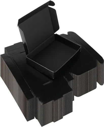 Miniatura 14 de Rempry Cajas de envío negras de 9 x 6 x 4 pulgadas, paquete de 20 cajas de cartón para pequeñas empresas, cajas de regalo para embalaje de envío