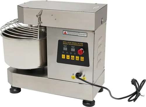 Miniatura 3 de Máquina de amasado de masa comercial 750 W Mezclador de masa en espiral eléctrico de alta resistencia 10.6QT Máquina mezcladora de harina de doble