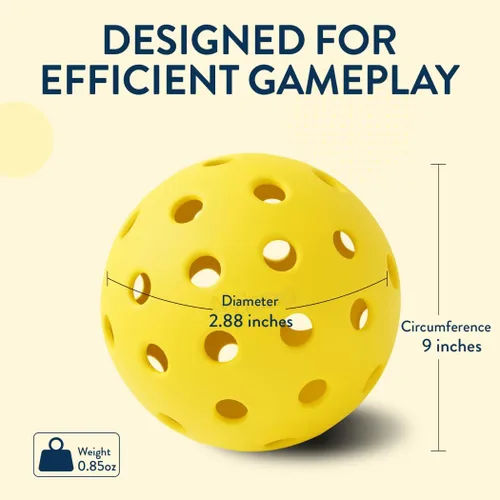 Miniatura 4 de Outdoor Pickleball Balls USAPA Approved for Tournament Play 6 12 48 Packs Durable 40-Hole Design Ideal for All Skill Levels Pickleball Accessories