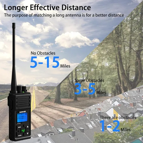 Miniatura 5 de SAMCOM Radios de dos vías de largo alcance recargables, radio bidireccional de alta resistencia para adultos, walkie talkie de 5 vatios de alta