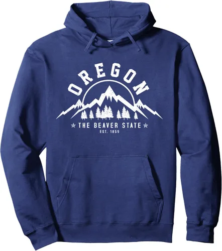 Miniatura 5 de Oregon The Beaver State Est. 1859 - Sudadera con capucha para regalo, Negro, S