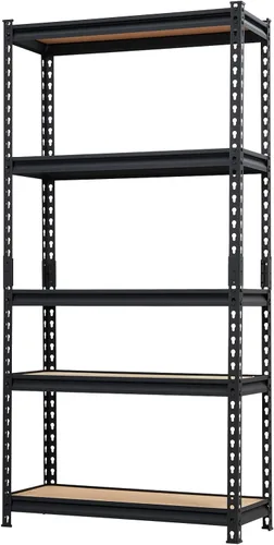 Miniatura 9 de GarveeHome Estantes de almacenamiento resistentes, 5 niveles de 48 x 24 x 72 pulgadas, estantería de almacenamiento ajustable para garaje, estante