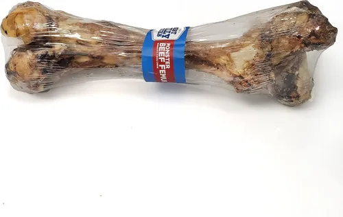 Best Bully Sticks Meaty Monster Jumbo Bone - Paquete individual (paquete de 1) - horneado en Estados Unidos, totalmente natural, 100% fémur