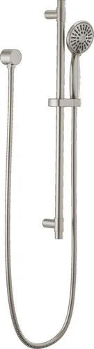 Barra de deslizamiento para ducha de mano Delta con manguera, cabezal de ducha de mano cepillado en níquel, barra de deslizamiento para ducha de