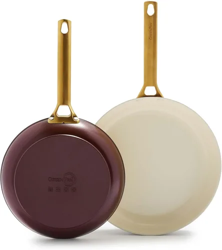 GreenPan Reserve - Juego de sartenes de 10 y 12 pulgadas, antiadherentes, de cerámica saludable y anodizadas duras, sin PFAS, inducción, aptas para