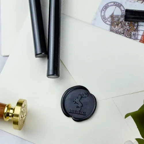 Miniatura 4 de Barras de cera de sellado para pistola de pegamento, color negro, ideal para invitaciones de boda, sobres de tarjetas, correos de caracol, paquetes