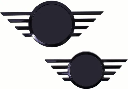 Emblema de repuesto delantero y trasero, color negro, compatible con modelos F55, F56, F57 para mejorar la apariencia del vehículo