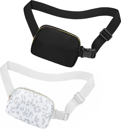 Miniatura 150 de Riñonera cruzada para mujeres y hombres, bolsa para cinturón para senderismo con correa ajustable, riñonera para correr, entrenamiento, deportes