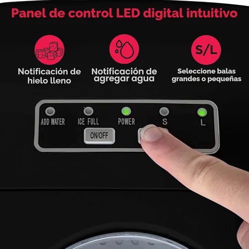 Miniatura 6 de Frigidaire, Máquina de hielo compacta portátil de 26 libras, máquina para hacer hielo, negro, blanco, mediano
