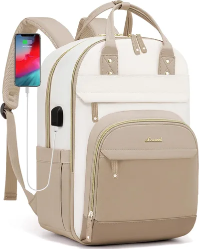 Miniatura 33 de LOVEVOOK Mochila para mujer, mochila para laptop de 15.6 pulgadas, mochilas escolares, bolsa antirrobo, bolsa antirrobo impermeable