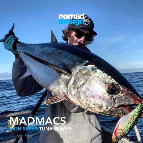 Miniatura 5 de Nomad Design Madmacs Señuelo de Trolling de Alta Velocidad – Anzuelo de Mergulho en Alta Mar con Ganchos BKK, Anillos Divididos de Alta Resistencia