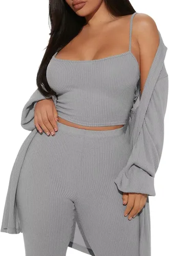 Miniatura 2 de acelyn Conjuntos de 3 piezas para mujer, conjuntos casuales de descanso, ombliguera, cárdigan de entrenamiento, pantalón, traje deportivo