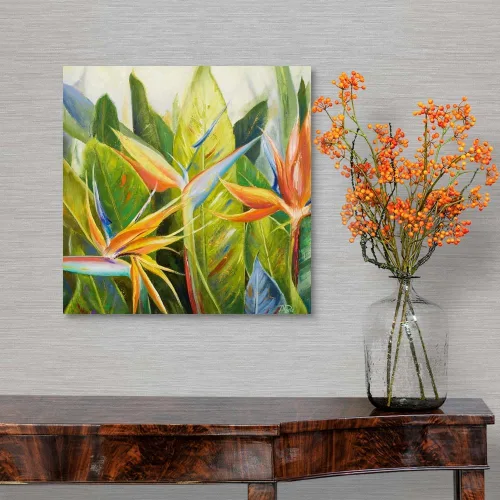 Miniatura 3 de Lienzo decorativo para pared, diseño floral de pájaro del paraíso I