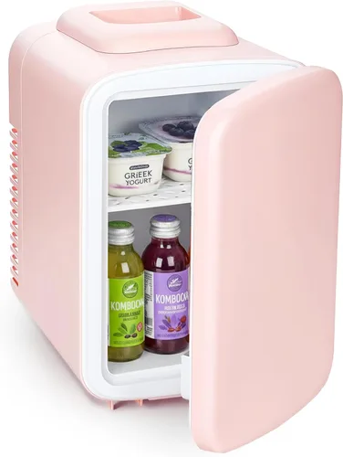 Miniatura 12 de InfiniPower Mini refrigerador de 4L/6 latas con ventana de observación, refrigerador portátil de bebidas pequeño AC/DC, enfriador y calentador sin