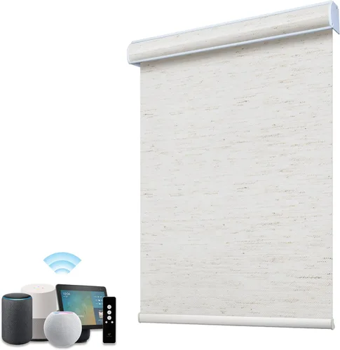 Miniatura 56 de SmartWings Persianas Motorizadas con Sombras para Ventana Control Remoto Funciona con Thread Apple Homekit Z-Wave Alexa 100% Blackout de Doble Cara