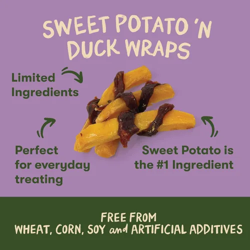 Miniatura 4 de Pet 'n Shape Sweet Potato Chews – Golosinas naturales de batata envuelta en pollo para perros - 42 onzas