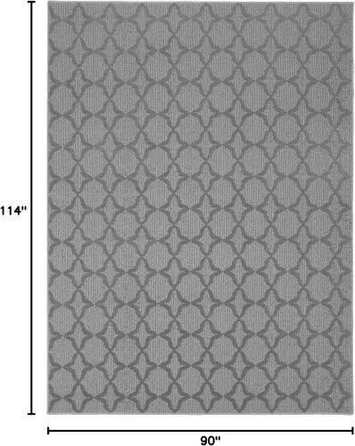 Miniatura 263 de Garland Rug Sparta - Alfombra antideslizante de polipropileno de 2 pies x 12 pies, color negro, ideal para salas de estar y pasillos, elegante