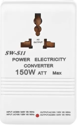 Convertidor de voltaje SW-S11 150 W reductor reductor de voltaje transformador de canal Adaptador de corriente universal 220V-110V 110V-220V World
