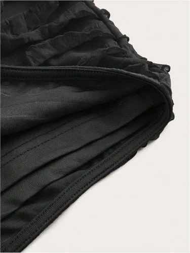 Miniatura 3 de SHENHE Pantalones cortos con volantes para mujer, lindos Bloomers de tiro bajo, sexy, Y2k, mini pantalones cortos