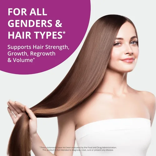 Miniatura 4 de NuBest Hair Xtra Vitaminas para el crecimiento del cabello para mujeres y hombres, biotina 3000 mcg Suplemento capilar con MSM, zinc, vitaminas B