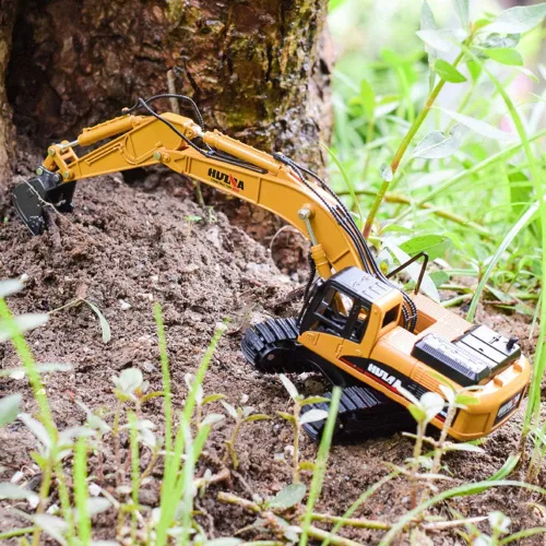 Miniatura 4 de Ailejia Excavadora de aleación Camión de construcción Camión de juguete Tractor Boy Toy Excavator Manual Modelos de equipos de construcción de metal