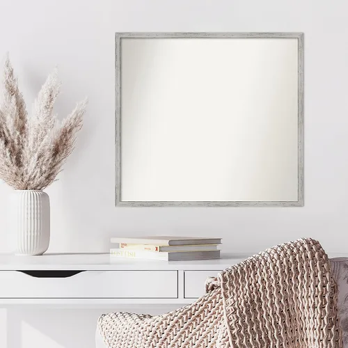 Miniatura 1042 de Amanti Art Espejo de baño blanco para sobre el fregadero, 32 x 45 pulgadas, espejo de tocador rectangular blanco esbelto, marco de madera moderno