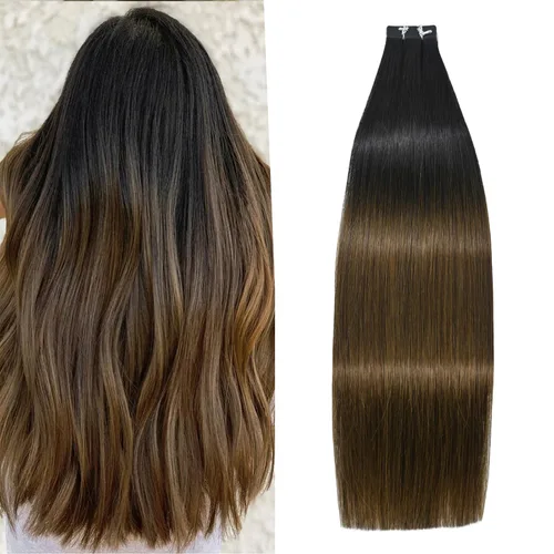 Miniatura 7 de WindTouch Extensiones de cabello humano con cinta adhesiva, color rojo, 20 unidades, 14 pulgadas, #rojo, 1.06 oz