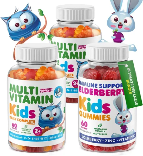 Miniatura 10 de DR. MORITZ Gomitas de magnesio para niños (60 unidades, 2 envases) y Gomitas multivitamínicas para niños (60 unidades, 2 envases) Paquete