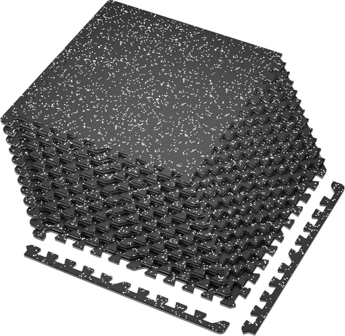 Miniatura 11 de SUPERJARE Alfombrillas para Equipo de Ejercicio de 0.4" de Grosor, 24 Piezas, 96 Pies Cuadrados, Tapetes de Espuma EVA de Alta Densidad