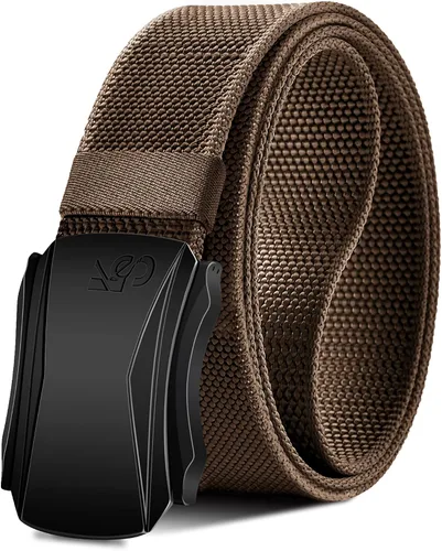 Miniatura 10 de Cinturón para hombre, cinturón de nailon elástico táctico militar para regalo, senderismo, caza, 1.5 pulgadas, corte para ajuste