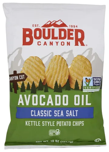 Miniatura 21 de Boulder Canyon, papas fritas Canyon Cut con aceite de aguacate, sal y pimienta, 5.25 onzas