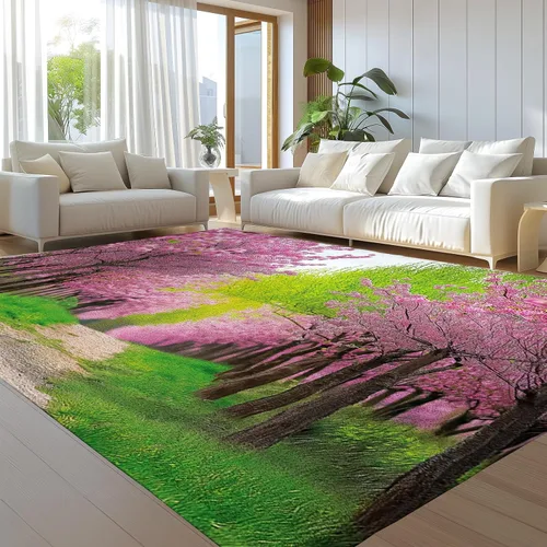 Miniatura 10 de Rugs - Alfombra mullida para sala de estar, 23.6 x 35.4 in, con textura de tronco de abedul, para dormitorio, lavable a máquina, alfombra gruesa