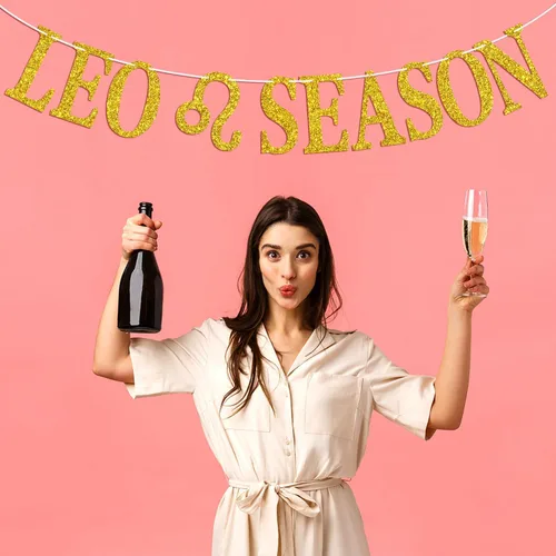 Miniatura 3 de Cartel de la temporada de Leo, cartel de Big Leo Energy, 12 Constelaciones Tema de Historia de Feliz Cumpleaños, Suministros de Decoración de Fiesta