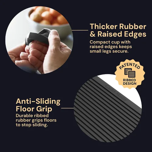 Miniatura 7 de CasterMaster Almohadillas antideslizantes para muebles de 3 pulgadas, protectores de piso de goma para patas de sillas para madera dura, tazas