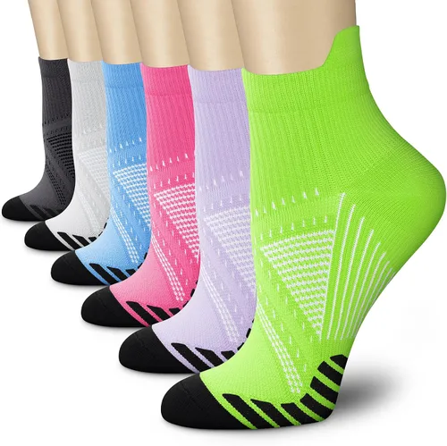 Miniatura 7 de CHARMKING Calcetines de compresión para mujeres y hombres, circulación de 15 a 20 mmHg, lo mejor para atletismo, correr, ciclismo, enfermera, uso