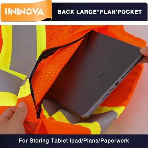 Miniatura 3 de Surveyor Safety Vest Reflective for Men, Class 2 Heavy Duty Safety Vests Reflective with Pockets