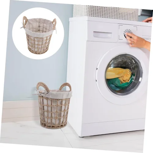 Miniatura 8 de Zerodeko 1 cesta tejida para ropa sucia, cuerda plegable