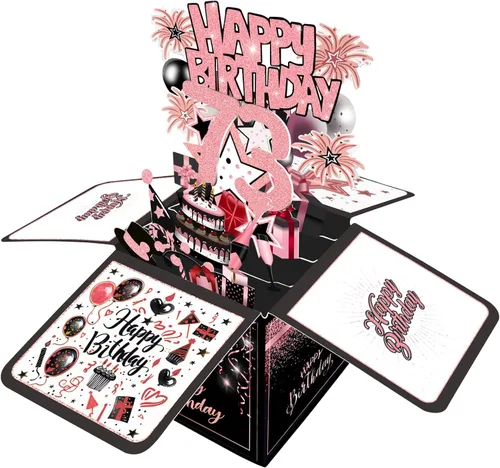 Miniatura 199 de Tarjeta de cumpleaños número 1 de Joycard, decoraciones de cumpleaños número 1 para niñas y niños, para ella o él, tarjetas 3D de feliz cumpleaños
