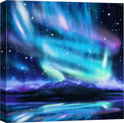 Miniatura 50 de Lienzo decorativo con diseño de un hermoso paisaje, para la decoración del hogar, The Cosmic Cloud, 12" x 12