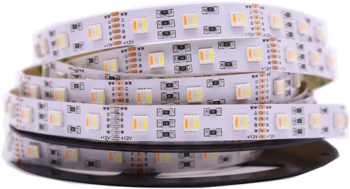 通用 RGBCCT LED Strip 5050 12V/24V 5 Color en 1 Chips RGB+WW+CW 60 LEDs/m 16.4 ft/lote RGBW Tira de luz LED 16.4 ft/lote (12V, impermeable IP65)