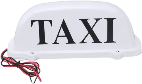 Miniatura 10 de Señal de taxi luces magnéticas para techo de automóvil, taxi, luces indicadoras para la parte superior del automóvil, 12 V, luz superior impermeable